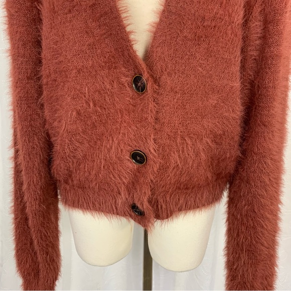 If It Were Me/Anthropologie fluffy cardigan sweater - Picture 2 of 9